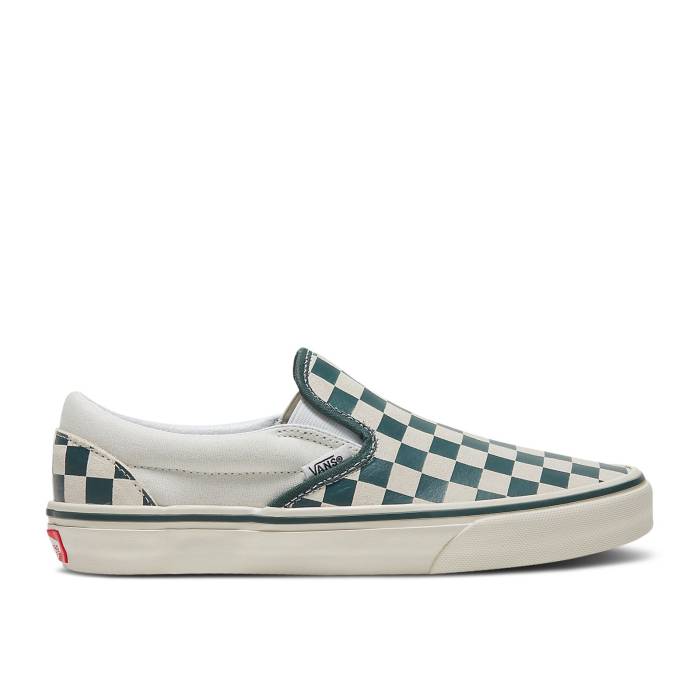ヴァンズ Vans 【 Classic Slip-On \u0027Checkerboard - Green True White\u0027 Men Green/True White 】 古典派音楽 slip-on スリッポン green 緑・緑であること メンズ green 緑・緑であること 白いこと 白いこと