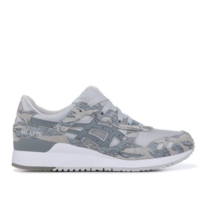 アシックス Asics 【 Atmos X Solebox X Gel Lyte 3 \u0027Tiger Urban Camo\u0027 Men Glacier Grey/Stone Grey 】 メンズ 薄墨色 薄墨色