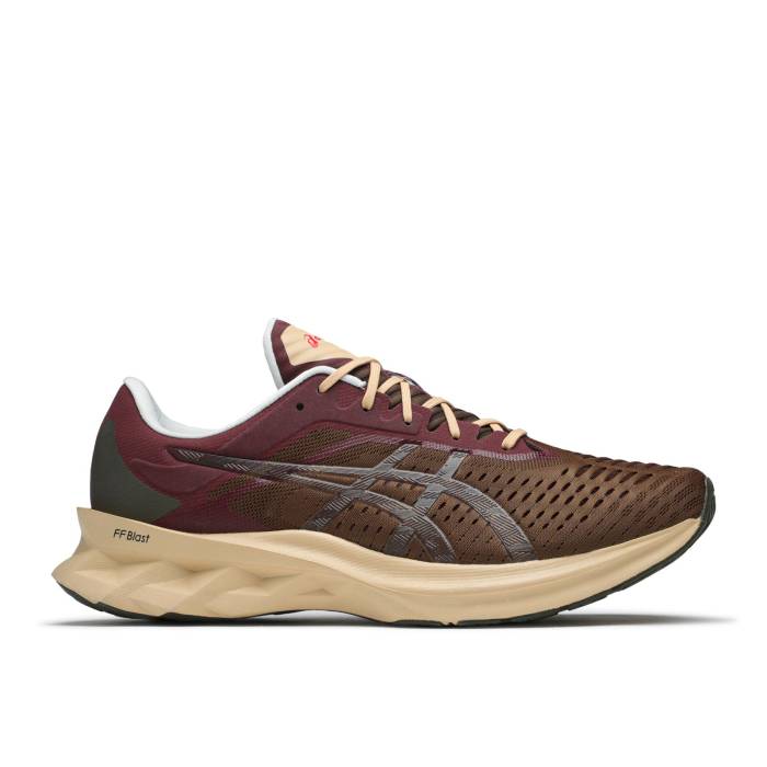 アシックス Asics 【 Novablast 'Brown Burgundy' Men Birch/Brown/Burgundy 】 メンズ 茶色 ブラウン ワイン色・バーガンディー|スニケス