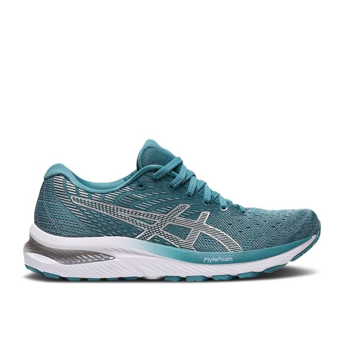 アシックス Asics 【 Wmns Gel Cumulus 22 \u0027Smoke Blue\u0027 Women Smoke Blue/White 】 レディース 青碧 青碧 白いこと 白いこと