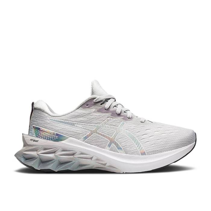 アシックス Asics 【 Wmns Novablast 2 \u0027Platinum\u0027 Women Glacier Grey/White 】 レディース 薄墨色 薄墨色 白いこと 白いこと