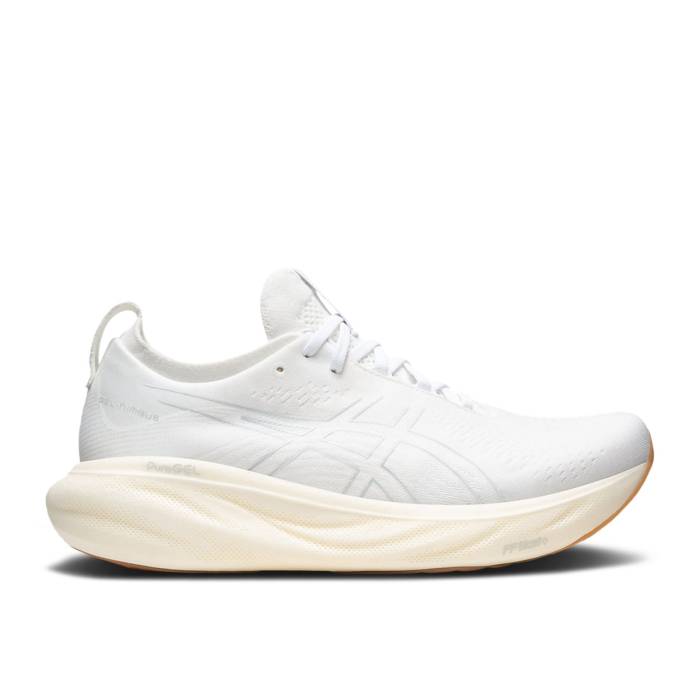アシックス Asics 【 Gel Nimbus 25 \u0027White Silver\u0027 Men White/White 】 メンズ 白いこと 白いこと