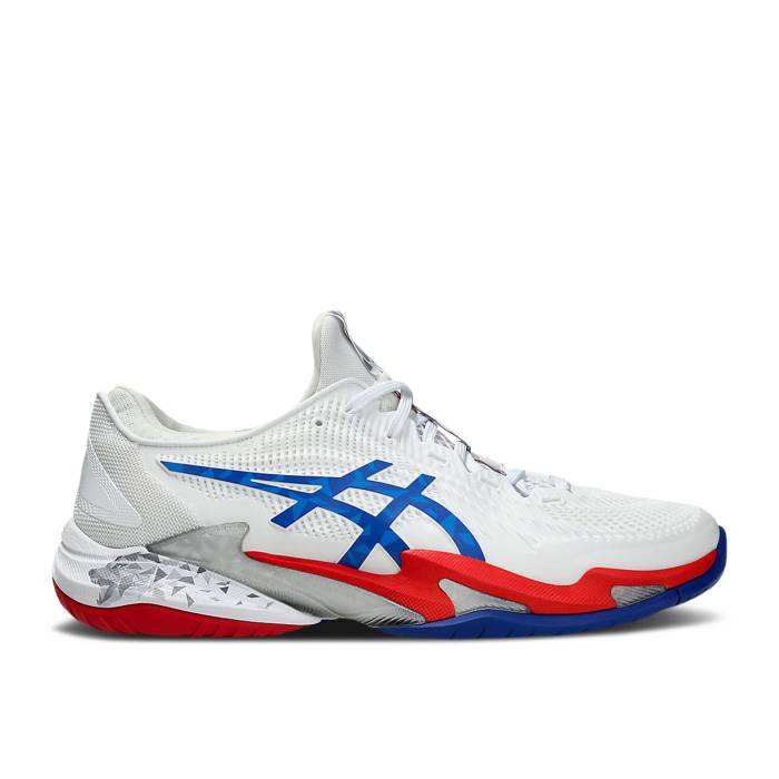 アシックス Asics 【 Court Ff 3 Novak \u0027Paris\u0027 Men White/Asics Blue 】 厚地の外套 メンズ 白いこと 白いこと 青碧 青碧