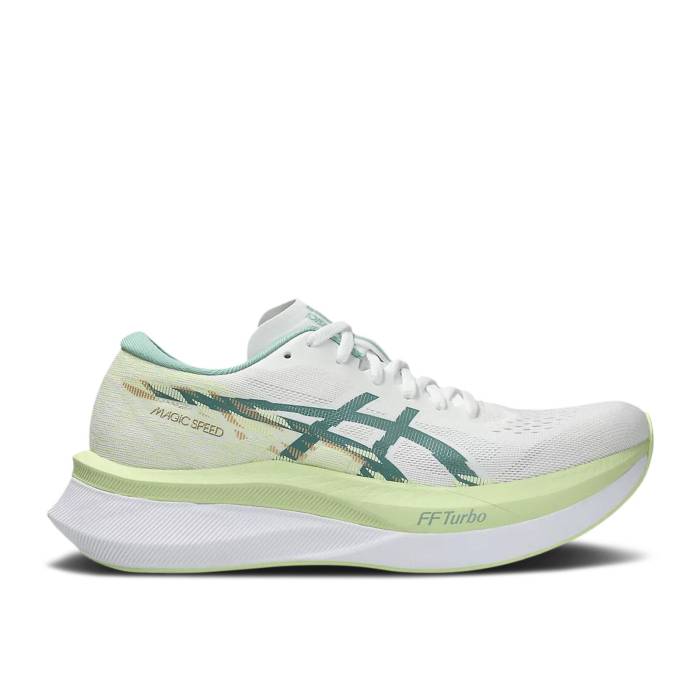 アシックス Asics 【 Wmns Magic Speed 4 \u0027White Celadon\u0027 Women White/Celadon 】 神通力 Speed 素早さ レディース 白いこと 白いこと