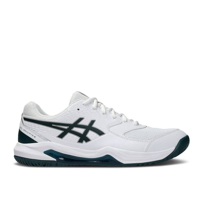 アシックス Asics 【 Gel Dedicate 8 Wide \u0027White Saxon Green\u0027 Men White/Saxon Green 】 メンズ 白いこと 白いこと green 緑・緑であること