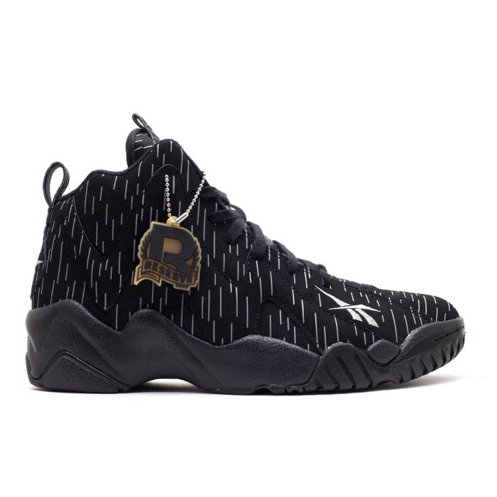 リーボック Reebok 【 Kamikaze 2 Mid \u0027Reignman\u0027 Men Black/Tin Grey 】 カミカゼ ミッド メンズ 黒いこと 黒いこと 薄墨色 薄墨色 靴-スニーカー