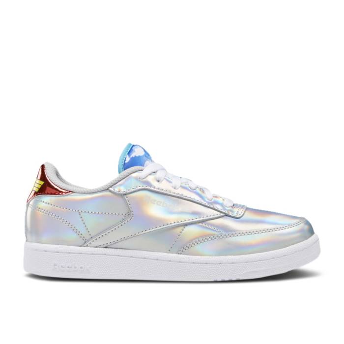 リーボック Reebok 【 Wonder Woman 1984 X Club C 85 Big Kid 'Air Flight' Youth Silver Metallic/Silver Metallic/Silver Metallic 】 クラブ ジュニア キッズ Silver 銀色・シルバー|スニケス