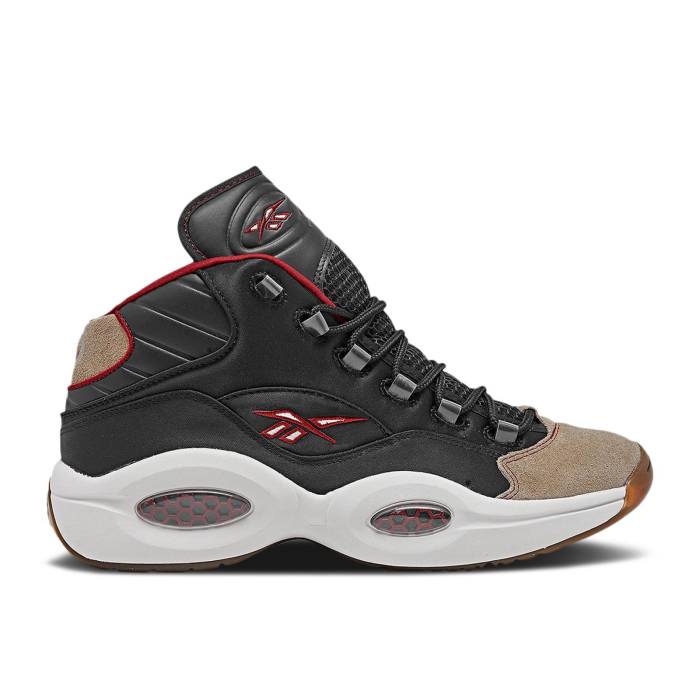 リーボック Reebok 【 Question Mid '76Ers Alternate' Men Black/Flash Red/True Grey 】 Question クエスチョン ミッド メンズ 黒色 ブラック Red 赤・レッド 灰色 グレー｜スニケス