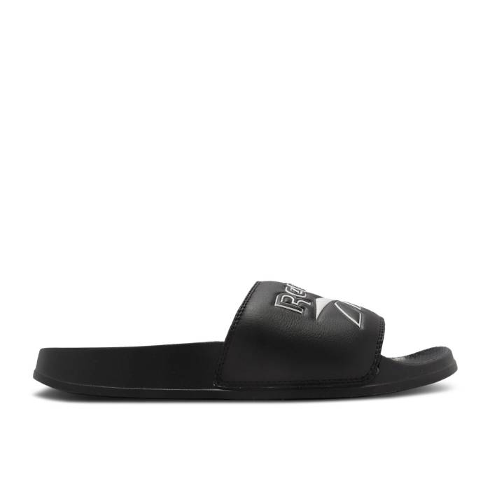 リーボック Reebok 【 Classic Slide 'Black White' Men Black/White/Vector Slide 】 クラシック Slide サンダル メンズ 黒色 ブラック 白色 ホワイト Slide サンダル｜スニケス