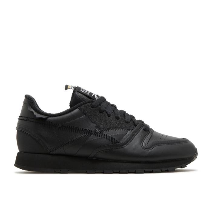リーボック Reebok 【 Maison Margiela X Classic Leather \u0027Memory Of - Black\u0027 Men Black/Footwear White/Black 】 古典派音楽 なめし革 メンズ 黒いこと 黒いこと 白いこと 白いこと