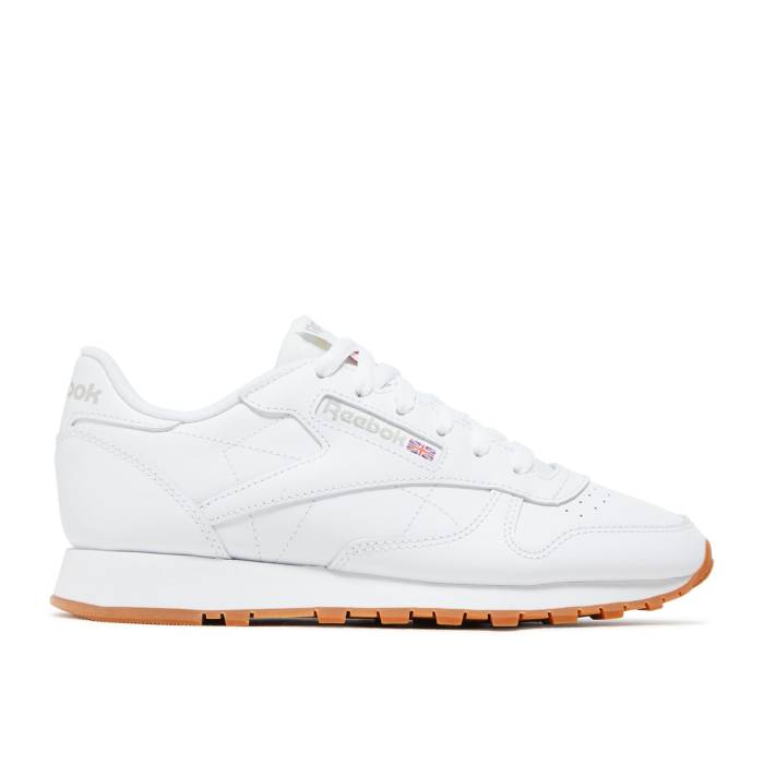 リーボック Reebok 【 Wmns Classic Leather \u0027White Grey Gum\u0027 Women Footwear White/Pure Grey 3/Rubber Gum 03 】 古典派音楽 なめし革 薄墨色 薄墨色 レディース 白いこと 白いこと 純一無雑 薄墨色 薄墨色 天然ゴム