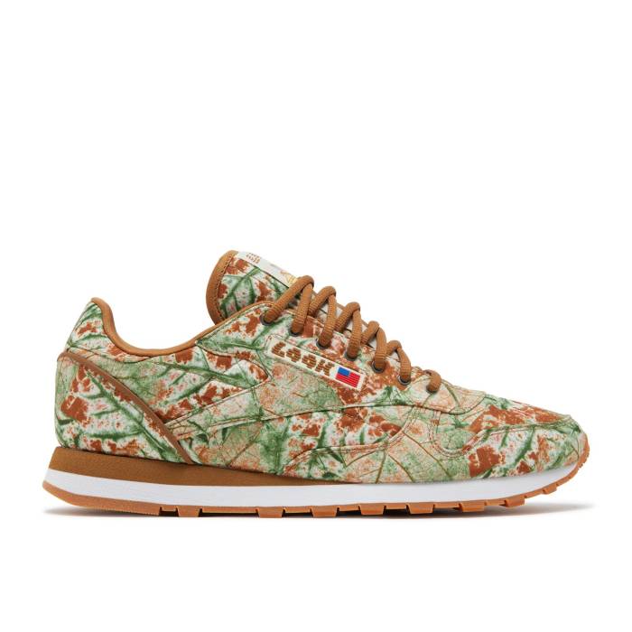 リーボック Reebok 【 Lqqk Studios X Classic Leather \u0027Leaf Camo\u0027 Men Wild Brown/Bright Ochre/Pale Yellow 】 古典派音楽 なめし革 メンズ wild ワイルド 赤銅色 赤銅色 yellow 黄味がかった・黄色
