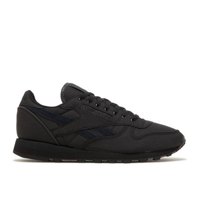 リーボック Reebok 【 Maharishi X Classic Leather \u0027Ripstop\u0027 Men Core Black/Core Black/Pure Grey 8 】 古典派音楽 なめし革 メンズ 中核グループ 黒いこと 黒いこと 純一無雑 薄墨色 薄墨色