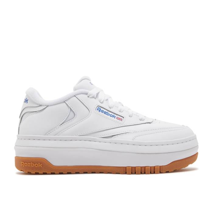 リーボック Reebok 【 Wmns Club C Extra \u0027White Vector Blue Gum\u0027 Women Footwear White/Footwear White/Vector Blue 】 野球クラブ 青味 青色 レディース 白いこと 白いこと 青味 青色 靴-レディース靴-スニーカー