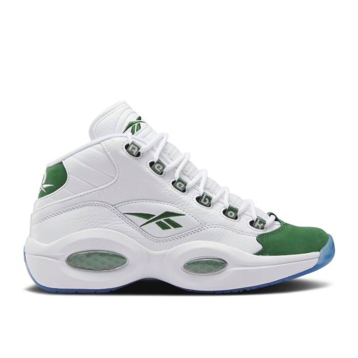 リーボック Reebok 【 Question Mid \u0027Ncaa Pack - Michigan State\u0027 2023 Men Cloud White/Pine Green/Cloud White 】 Question 問い合わせ ミッド ミシガン湖 メンズ 白いこと 白いこと green 緑・緑であること