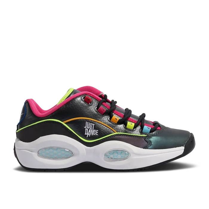 リーボック Reebok 【 Just Dance X Question Low 'Black Iridescent' Men Dark Silver/Dark Silver/Solar Acid Yellow 】 ダンス Question クエスチョン メンズ Silver 銀色・シルバー yellow 黄色・イエロー