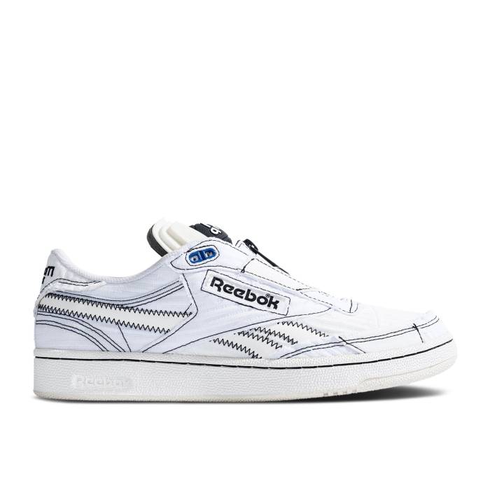 リーボック Reebok 【 Market X Club C 85 Pump 'Chalk Black' Men White/Chalk/Core Black 】 クラブ ポンプ メンズ 白色 ホワイト コア 黒色 ブラック