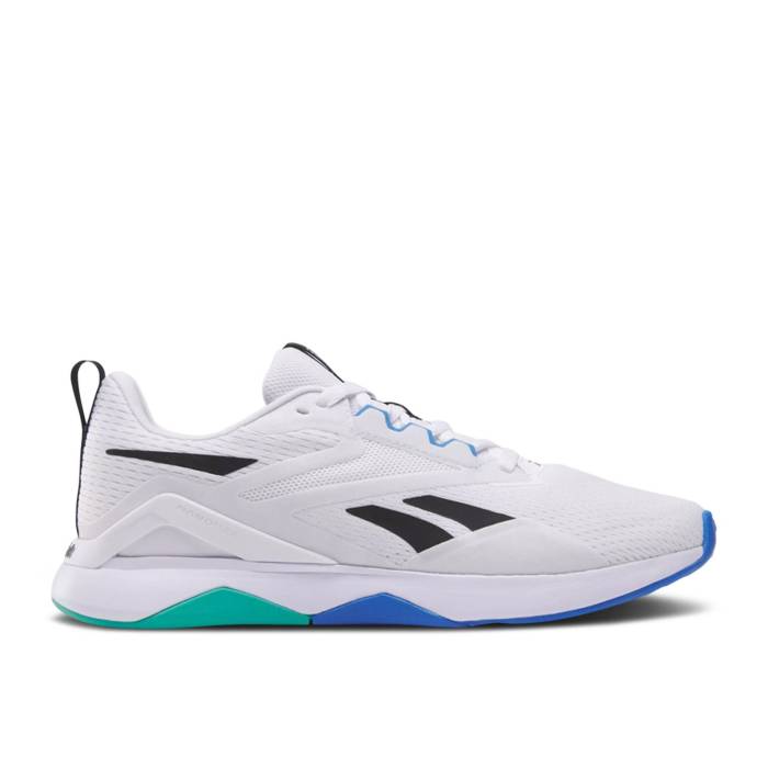 リーボック Reebok 【 Nanoflex Tr 2.0 \u0027White Black Unleashed Green\u0027 Men Footwear White/Black/Unleashed Green 】 黒いこと 黒いこと メンズ 白いこと 白いこと 黒いこと 黒いこと green 緑・緑であること