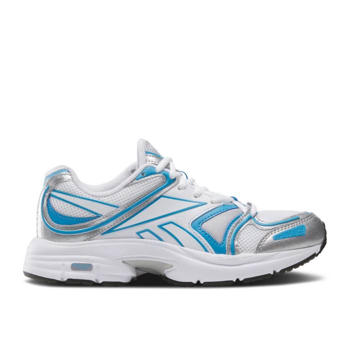 リーボック Reebok 【 Angel Reese X Wmns Premier Road Plus 6 \u0027Silver Always Blue\u0027 Women Silver/Always Blue/White 】 割り増し金 レディース Silver しろがね色・しろがね色 青碧 青色 白いこと 白いこと 靴-スニーカー