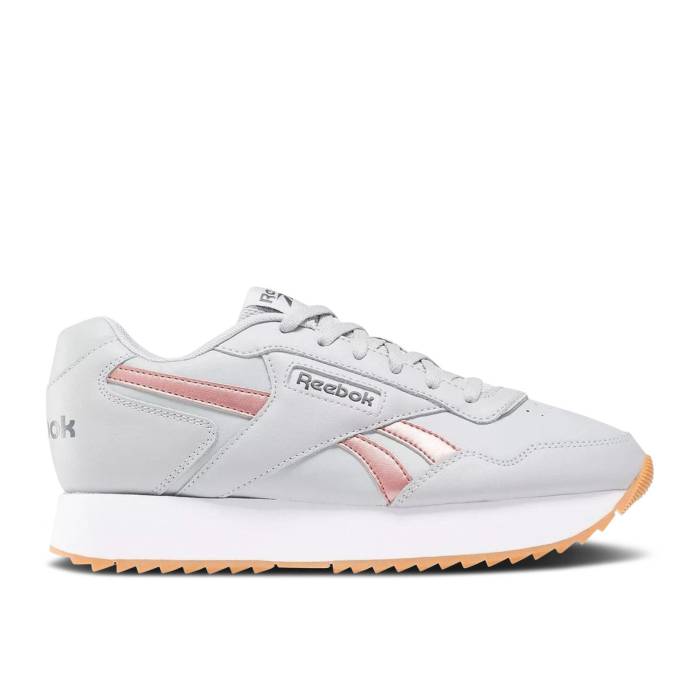 リーボック Reebok 【 Wmns Glide Ripple Double 'Cold Grey Rose Gold' Women Cold Grey/Rose Gold/Gum 】 グライド 灰色 グレー Rose ローズ レディース 灰色 グレー Rose ローズ ゴールド｜スニケス