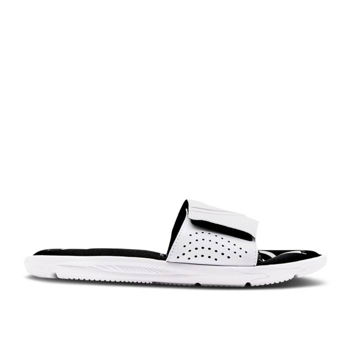 アンダーアーマー Under Armour 【 Ignite 6 Graphic Strap Slide \u0027White\u0027 Men White 】 イグナイト グラフィック 同盟罷工一回り Slide サンダル メンズ 白いこと 白いこと