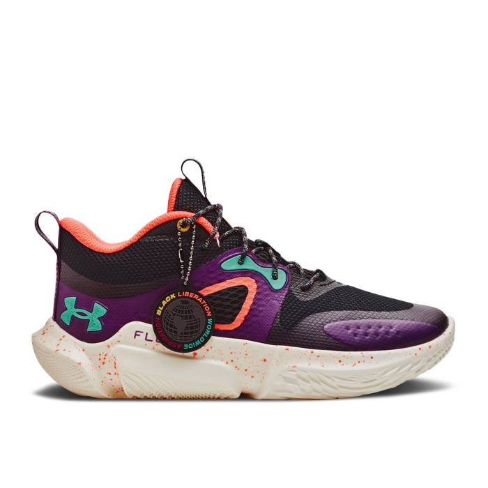 アンダーアーマー Under Armour 【 Wmns Flow Breakthru 3 \u0027Black History Month\u0027 Women Black/Hendrix 】 流れ受け答え レディース 黒いこと 黒いこと