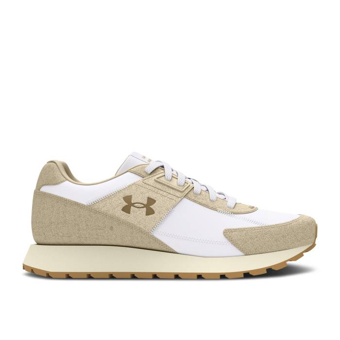 アンダーアーマー Under Armour 【 Wmns Essential Runner \u0027White Khaki Base\u0027 Women White/Khaki Base/Metallic Gold 】 カーキ レディース 白いこと 白いこと カーキ ゴールド