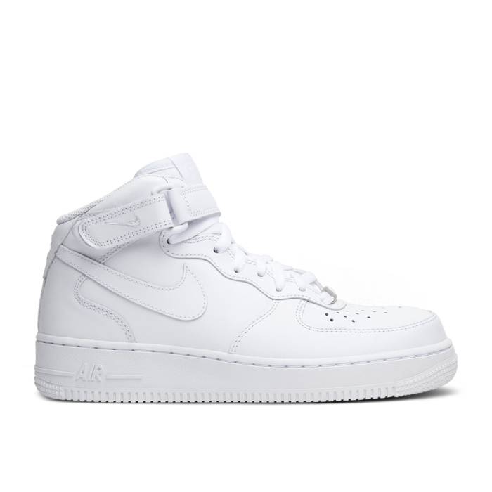ナイキ Nike 【 Wmns Air Force 1 Mid 07 Leather 'Triple White' Women White/White 】 ミッド レザー レディース 白色 ホワイト