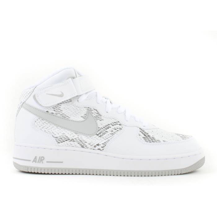 ナイキ Nike 【 Air Force 1 Mid Premium \u0027Cocoa Snake\u0027 Men White/Neutral Grey-Black 】 ミッド Premium 割り増し金 メンズ 白いこと 白いこと