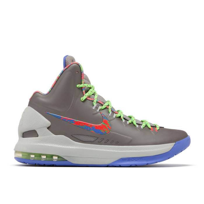 ナイキ Nike 【 Kd 5 \u0027Splatter\u0027 Men Sport Grey/Violet Force-Strata Grey-Bright Crimson-Electric Green 】 メンズ 薄墨色 薄墨色 紫・相撲取り草 green 緑・緑であること