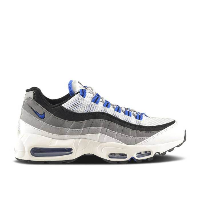 ナイキ Nike 【 Air Max 95 Men White/Hyper Cobalt/Pure Platinum/Wolf Grey 】 大気圏マックス 95 メンズ 白いこと 白いこと 純然たる Platinum プラチナム 薄墨色 薄墨色