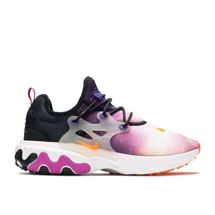 ナイキ Nike 【 React Presto Premium \u0027Galaxy\u0027 Men Black/Court Purple/Blue Fury/Total Orange 】 リアクト プレスト Premium 割り増し金 メンズ 黒いこと 黒いこと 厚地の外套 Purple 紫・パープル 青味 青み orange 橙・オレン