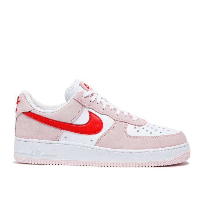 ナイキ Nike 【 Air Force 1 Low \u002707 Qs \u0027Valentine’s Day Love Letter\u0027 Men Tulip Pink/University Red/White 】 メンズ pink サクラ色 Red 赤・赤いこと 白いこと 白いこと