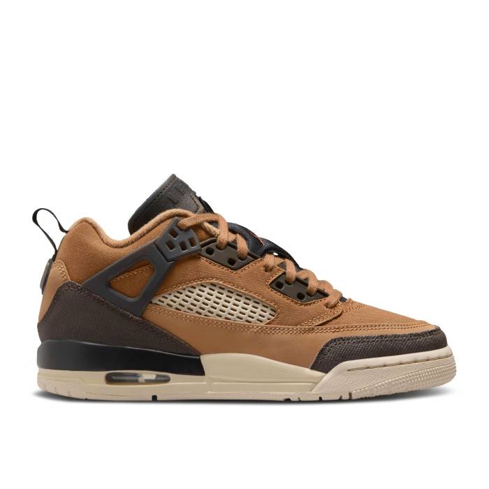 ナイキ エアジョーダン Air Jordan 【 Jordan Spizike Low ガウス \u0027Flax\u0027 Youth Flax/Baroque Brown/Black/Sanddrift/Vintage Coral 】 御坊っちゃん キッズ 赤銅色 赤銅色 黒いこと 黒いこと vintage ビンテージ・ヴィンテージ