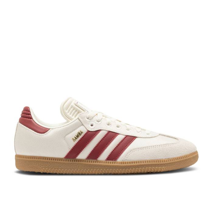 アディダス Adidas 【 Fc Bayern Munich X Samba 'Third Kit' Men Off White/Active Maroon/Gold Metallic 】 サンバ メンズ 白色 ホワイト マルーン ゴールド｜スニケス