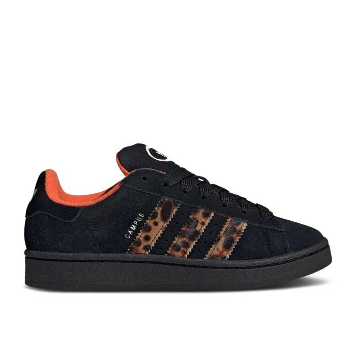 アディダス Adidas 【 Wmns Campus 00S \u0027Cheetah Stripes - Black\u0027 Women Cream White/Core Black/Active Purple 】 構内 レディース 皮膚軟化剤 白いこと 白いこと 中核グループ 黒いこと 黒いこと Purple 紫・パープル