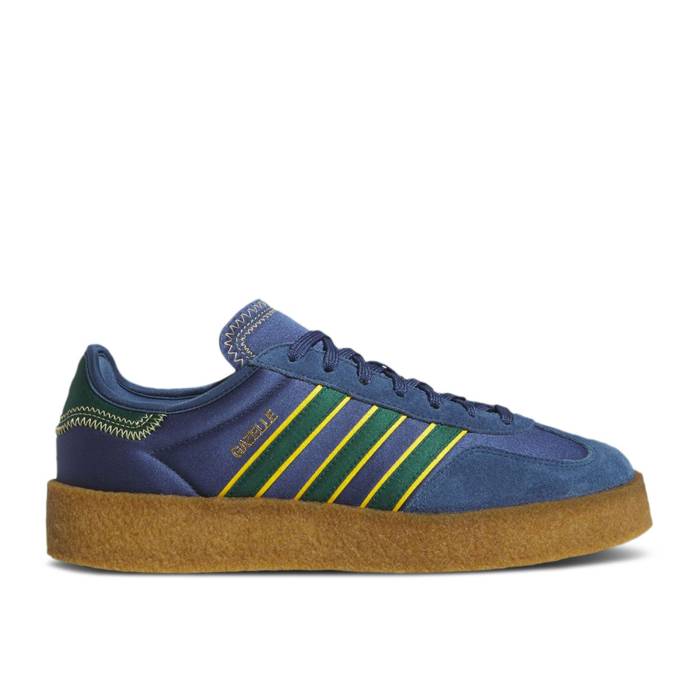 アディダス Adidas 【 Clot X Gazelle \u0027Crepe Sole Pack - Night Marine\u0027 Men Night Marine/Collegiate Green/Hazy Yellow 】 クロット ガゼル ナイト爵 メンズ ナイト爵 green 緑・緑であること yellow 黄味がかった・黄み 靴-メンズ靴-スニーカー
