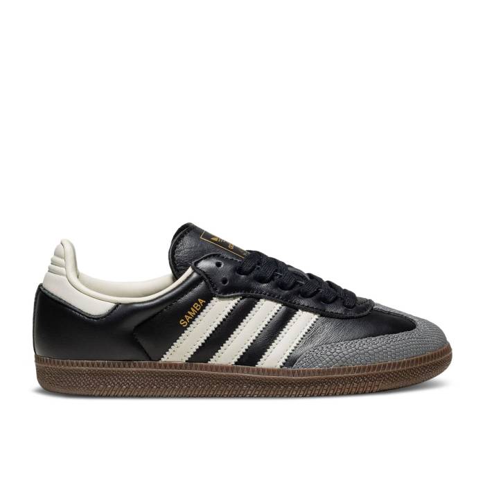 アディダス Adidas 【 Wmns Samba Og \u0027Black Off White Snakeskin\u0027 Women Core Black/Off White/Gold Metallic 】 サンバ 白いこと 白いこと レディース 中核グループ 黒いこと 黒いこと 白いこと 白いこと ゴールド