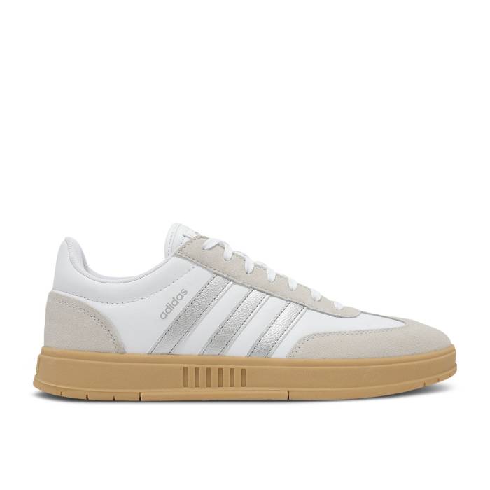 アディダス Adidas 【 Gradas \u0027White Silver Gum\u0027 Men White/Silver/Gum 】 Silver しろがね色・しろがね色 メンズ 白いこと 白いこと Silver しろがね色・しろがね色