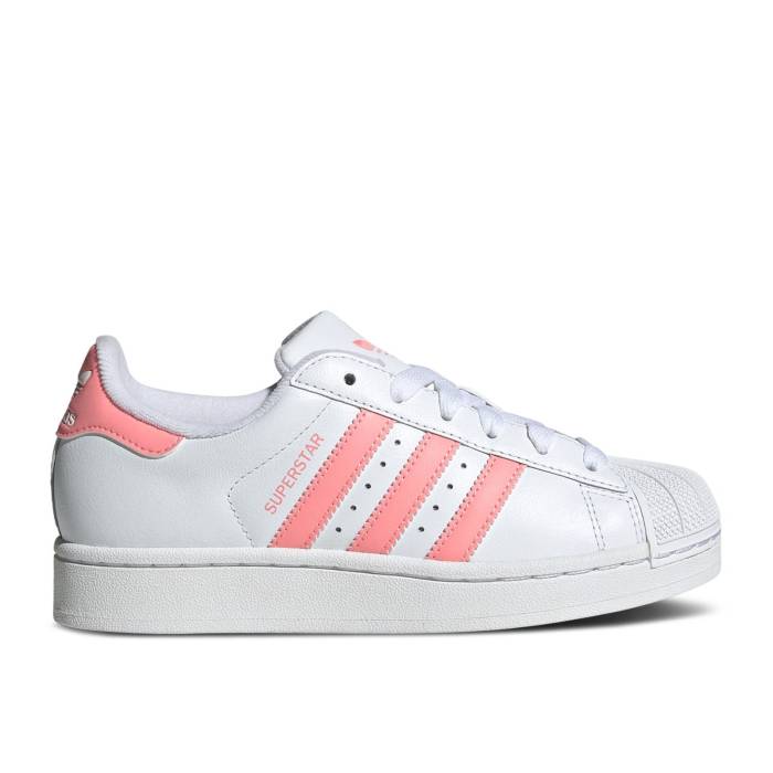アディダス Adidas 【 Superstar 2 J \u0027White Semi Pink Spark\u0027 Youth Cloud White/Semi Pink Spark/Cloud White 】 Superstar はやりっ児 pink さくら色 お坊っちゃん キッズ 白いこと 白いこと pink さくら色
