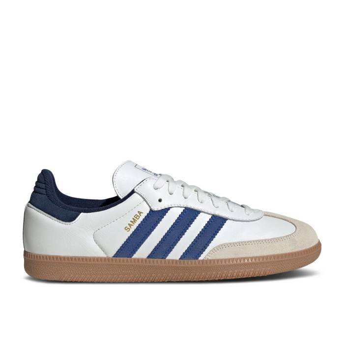 アディダス Adidas 【 Samba Og \u0027White Royal Night Indigo\u0027 Men Core White/Royal Blue/Night Indigo 】 サンバ ナイト爵 メンズ 中核グループ 白いこと 白いこと 青味 青色 ナイト爵 藍色・インディゴ スニーカー-メンズ靴