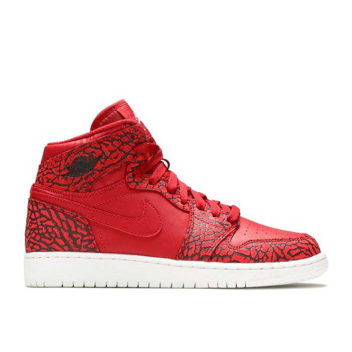 ナイキ エアジョーダン Air Jordan 【 Jordan 1 Retro Hi Prem Bg \u0027Red Elephant\u0027 Youth Gym Red/White-Team Red-White 】 レトロ お坊っちゃん キッズ Red 赤・赤いこと