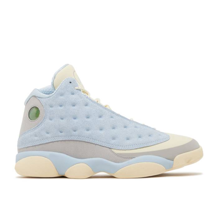 ナイキ エアジョーダン Air Jordan 【 Solefly X Jordan 13 Retro \u0027I’d Rather Be Fishing\u0027 Men Muslin/Light Smoke Grey/Gum Light Brown/Celestine Blue 】 13 サー青少年 レトロ メンズ 薄墨色 薄墨色 赤銅色 赤銅色 青味 ブ