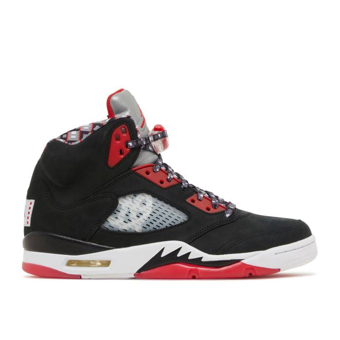ナイキ エアジョーダン Air Jordan 【 Jordan 5 Retro \u0027Quai 54\u0027 2021 Friends And Family Men Black/Varsity Red/White 】 レトロ メンズ 黒いこと 黒いこと Red 赤・赤いこと 白いこと 白いこと