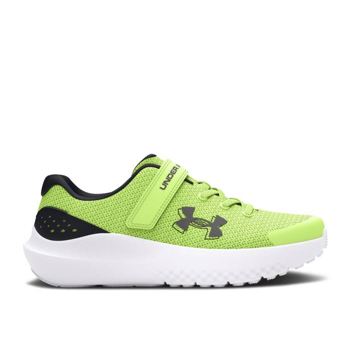 アンダーアーマー Under Armour 【 Surge 4 Ps 'Morph Green' Youth Morph Green/Black/Castlerock 】 ジュニア キッズ green 緑・グリーン 黒色 ブラック｜スニケス