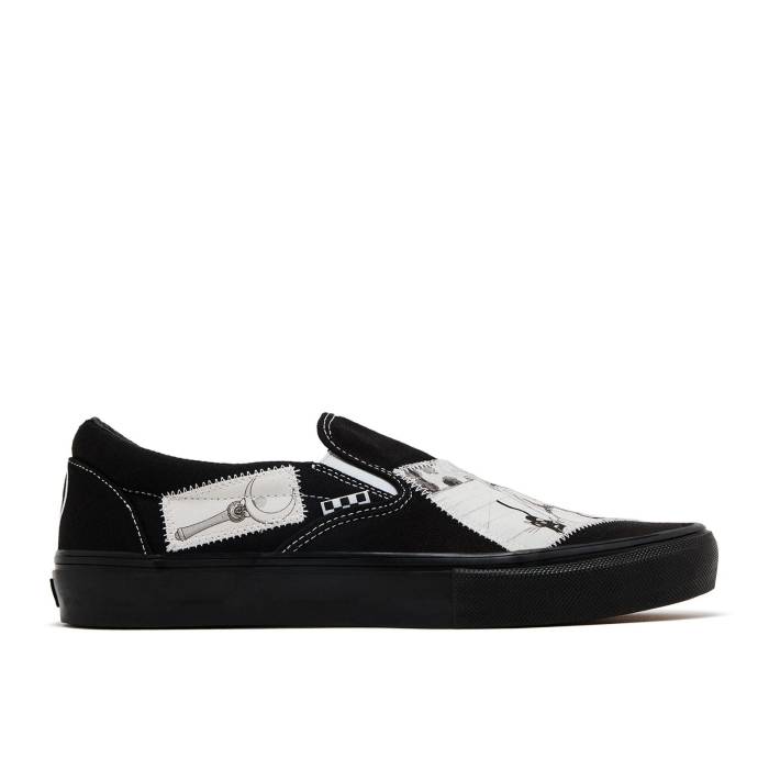 ヴァンズ Vans 【 Sailor Moon X Skate Slip-On \u0027Pretty Guardian\u0027 Men Black/White 】 Skate 滑る slip-on スリッポン メンズ 黒いこと 黒いこと 白いこと 白いこと