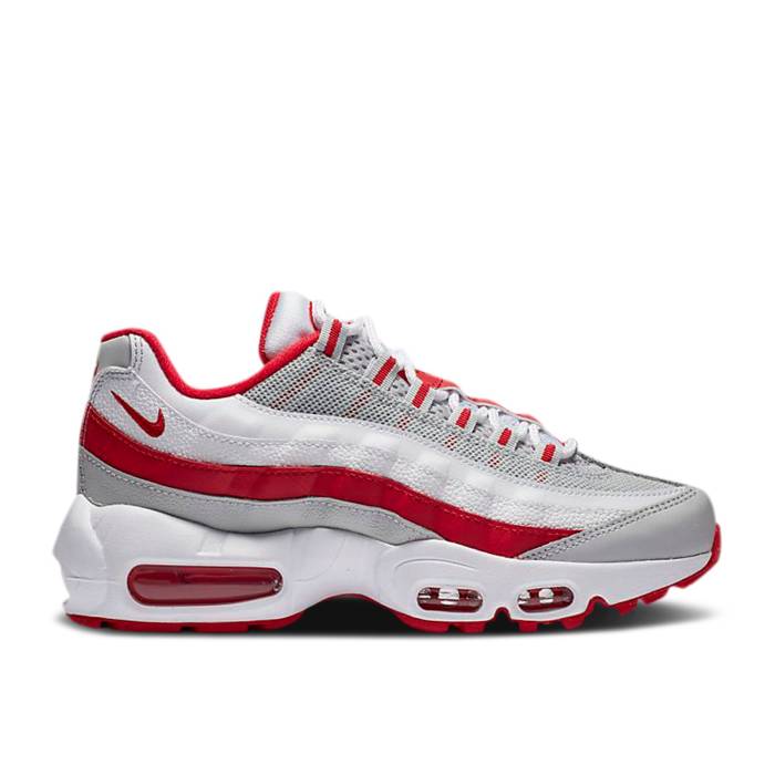 ナイキ Nike 【 Air Max 95 Recraft ガウス \u0027Grey Fog Hyper Red\u0027 Youth Grey Fog/White/Hyper Red 】 マックス お坊っちゃん キッズ 薄墨色 薄墨色 白いこと 白いこと Red 赤・赤いこと