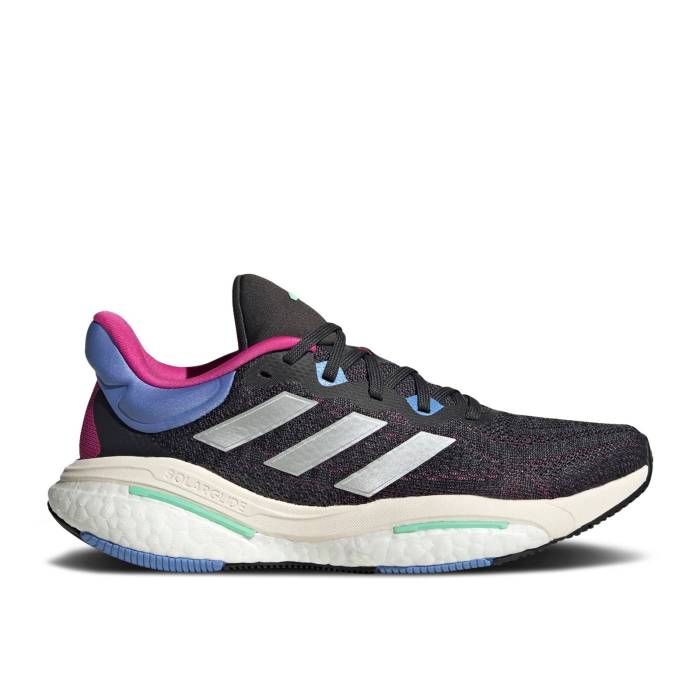 アディダス Adidas 【 Wmns Solarglide 6 \u0027Carbon Blue Fusion\u0027 Women Carbon/Silver Metallic/Blue Fusion 】 青み 青色 レディース 炭素 Silver しろがね色・しろがね色 青み 青色 Fusion 核融合反応
