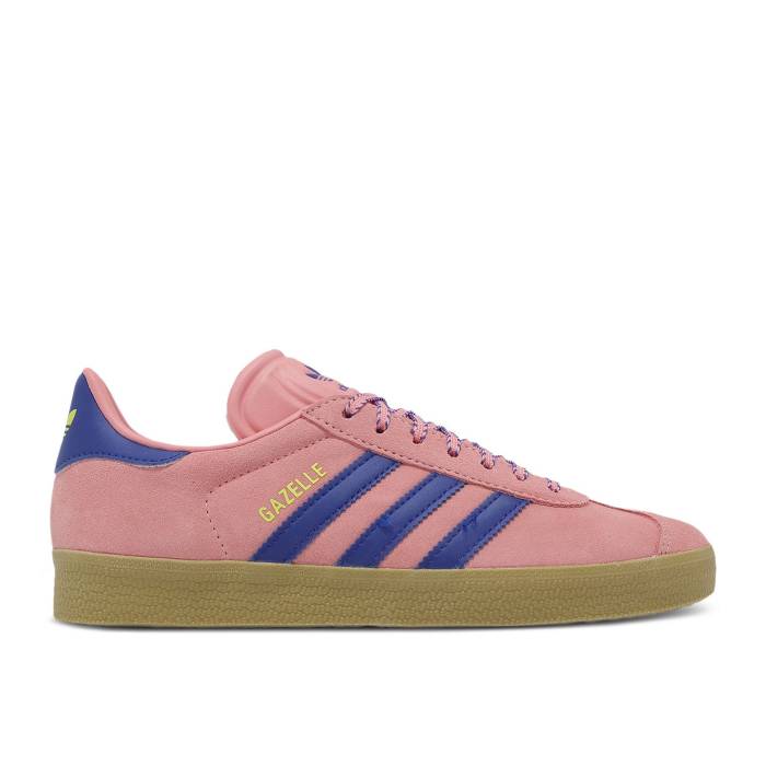 アディダス Adidas 【 Wmns Gazelle \u0027Semi Pink Spark Lucid Blue\u0027 Women Semi Pink Spark/Lucid Blue/Pure Sulfur 】 ガゼル pink サクラ色 レディース pink サクラ色 青み 青色 純然たる