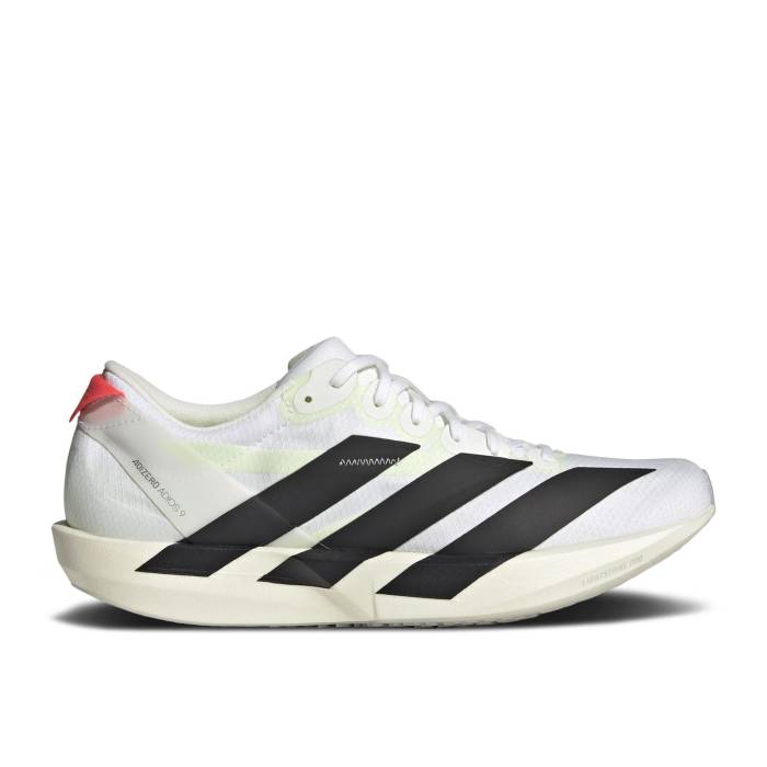 アディダス Adidas 【 Wmns Adizero Adios 9 \u0027White Black\u0027 Women Cloud White/Core Black/Lucid Red 】 アディゼロ アディオス レディース 白いこと 白いこと 中核グループ 黒いこと 黒いこと Red 赤・赤いこと
